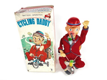 1960s Bandai Cycling Daddy Batt. Op. w/Box