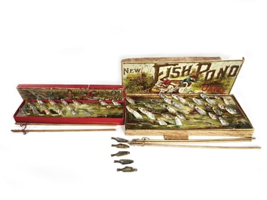 2 Pond Fishing Board Games in Original Boxes Complete