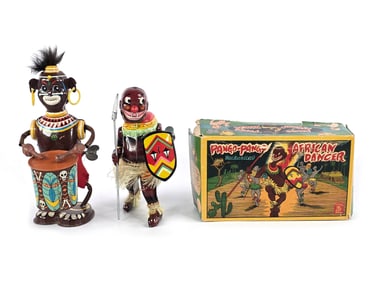 Pango Pango Dancer and Drummer TPS Tin Windup