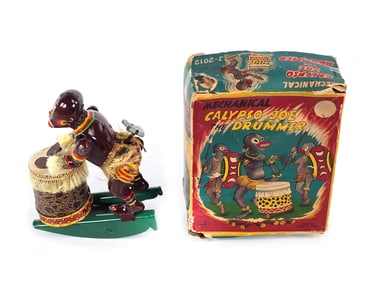 Mechanical Calypso Joe The Drummer Boxed Linemar Toy
