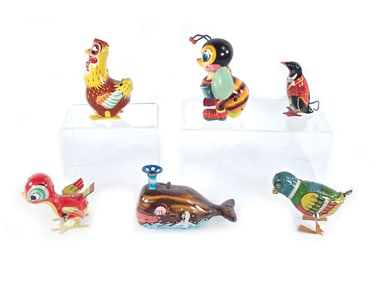 Birds and Bees Animal Lot of 5 Tin Toys