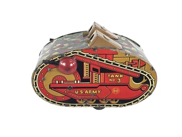 Marx No. 3 U.S. Army Tank Tin Windup