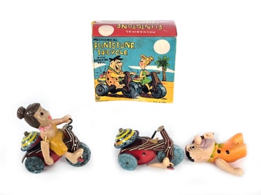 Marx Flintstones Tricycles Fred & Wilma Boxed