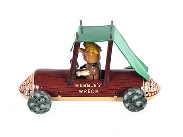 Marx Rubbles Wreck Tin Friction The Flintstones Car