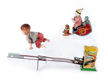 (3) Tin Windup Toys, Unique Art, Bandai, Irwin