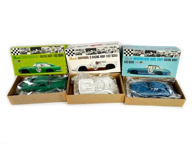 Revell Aston Martin, Chaparral II, Mercedes 300SL Slot Bodies