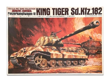 Unbuilt Remote Control King Tiger Model, Bandai