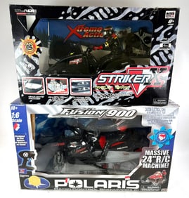 (2) RC Snowmobiles Interactive Toys Blade Snowmobiles Striker X/Polaris Fusion 900 Working