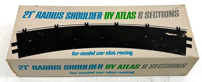 Huge Slot Car Track, 48 Straight Track by Atlas and 12 21" Radius Shoulder by Atlas