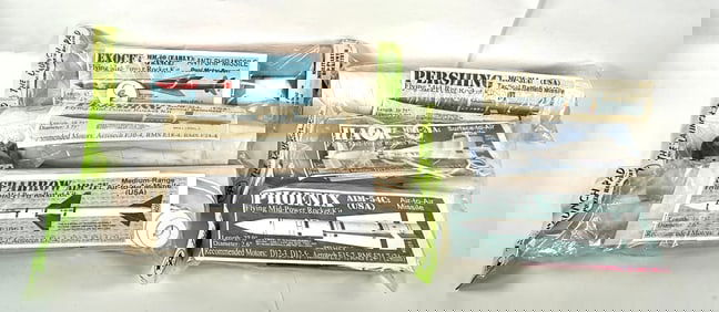 6 Model Missiles Sparrow AIM-7F/(2) Pershing MGM-31A/Exocet MM40/Hawk MIM-23A/Phoenix AIM-54C A