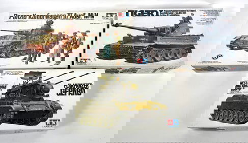 3 Model Tank Kits West German Anti-Aircraft Tank/Tiger I Tank/Panzer Kampfwagen III Ausf M/N Tank