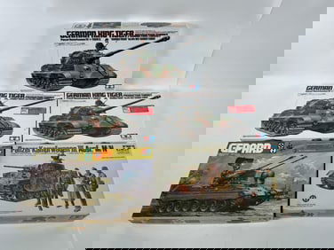 5 Model Tanks (3) German King Tiger Tank/Panzer Kampfwagen III Ausf M/N Tank/Gepard German Tank