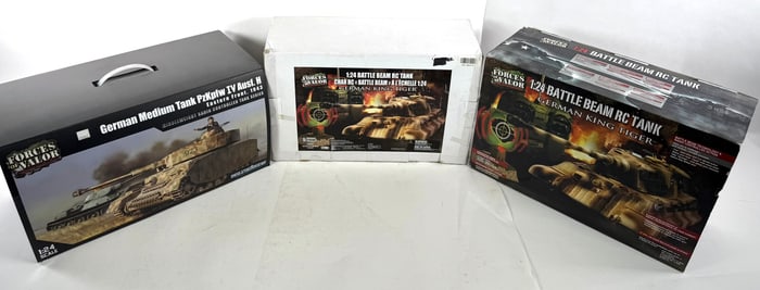 3 RC Battle Tanks (2) German King Tiger Battle Beam/German Med. Tank PzKpfw IV Ausf H 1943