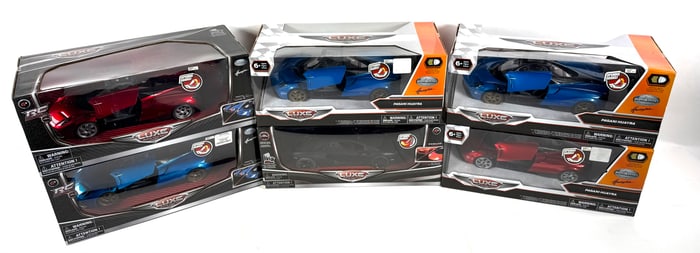 6 LUXE RC Sport Cars (2) Huayra/Black Bugatti/(3) Pagani Huayra