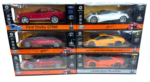 6 R/C Sport Cars Braha (3) Huayra/Ford Shelby GT500/Lamborghini Murcielago 670-4 SV & Reventon
