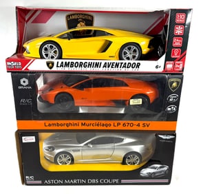 3 1/10 Scale R/C Sport Cars Aston Martin DBS Coupe/Lamborghini Murcielago LP 760-4 SV & Aventador