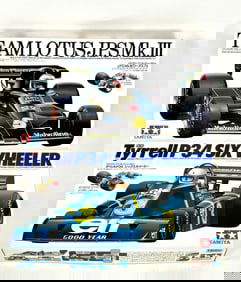 3 Model Car Kits Lotus, Tyrrell, Fiat Abarth MIB