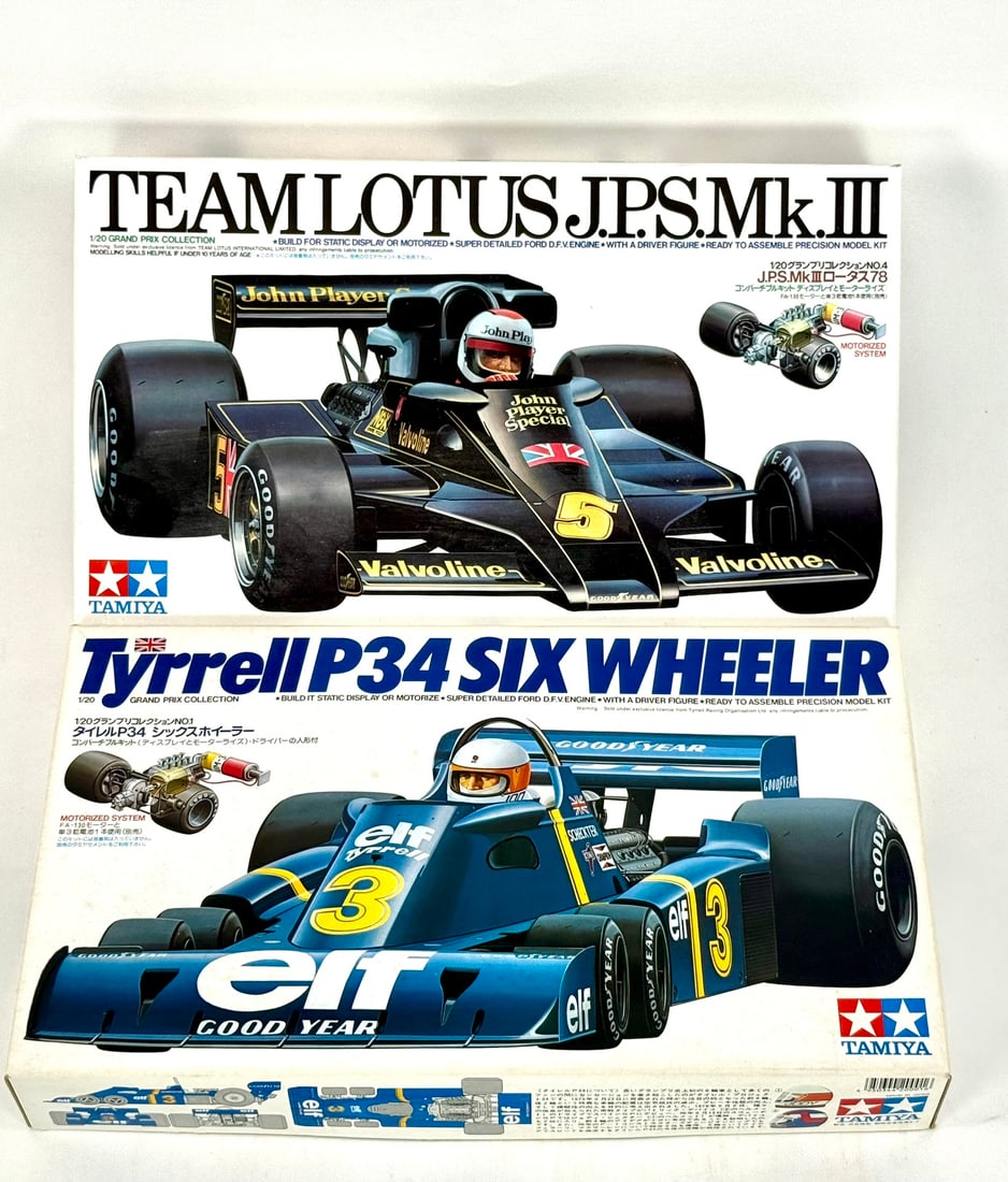 3 Model Car Kits Lotus, Tyrrell, Fiat Abarth MIB (1 of 12)