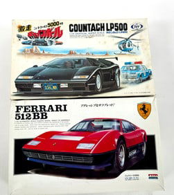 2 Model Car Kits Lamborghini, Ferrari