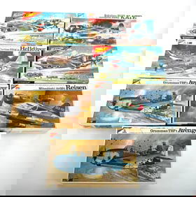 7 Model Planes 2 Grumman TBF-1/Kawanishi N1K2-J/Nakajima B5N2/Curtiss SB2C-5/Mitsubishi A6M5