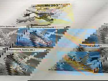 4 Revell Models Supermarine Seafire/(3) Supermarine Spitfire, MK-I Me 262 B-1a, U1