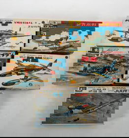 5 Model Planes Navy Dive Bomber & Interceptor/Japan Navy Seaplane/AM22 E16A1-2 Zuiun/M6A1 Seiran