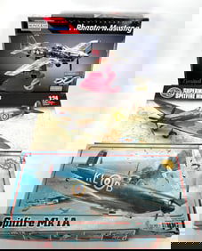 3 Model Plane Kits Airfix Supermarine Spitfire MK 1A/Monogram Phantom Mustang/MPC Spitfire MK 1A