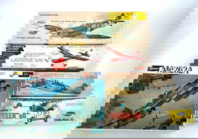 5 Models Messerschmitt Me 262 A/Supermarine Spitfire/Cessna 172/German Fokker D8/Focke-Wulf Fw-190