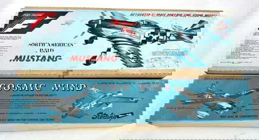 2 Model Plane Kits Sterling - Cosmic Wind/Top Flite - North American P-51D Mustang