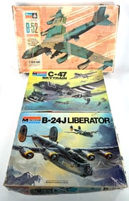 3 Model Plane Kits B-24J Liberator/C-47 Skytrain/B-52 Stratofortress