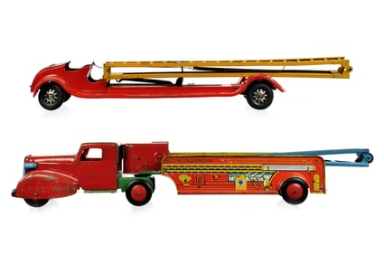 1947 Wyandotte & 1920s Kingsbury Ladder & Aerial Ladder Fire Trucks