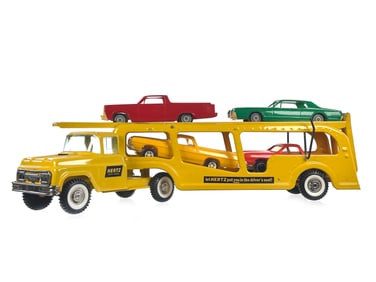 Buddy L Hertz Pressed Steel Self-Loading Car Hauler