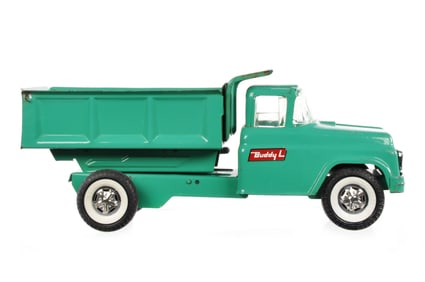 Buddy L Pressed Steel Teal Hydraulic Dump Truck