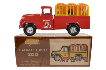 Buddy L Pressed Steel Traveling Zoo Truck