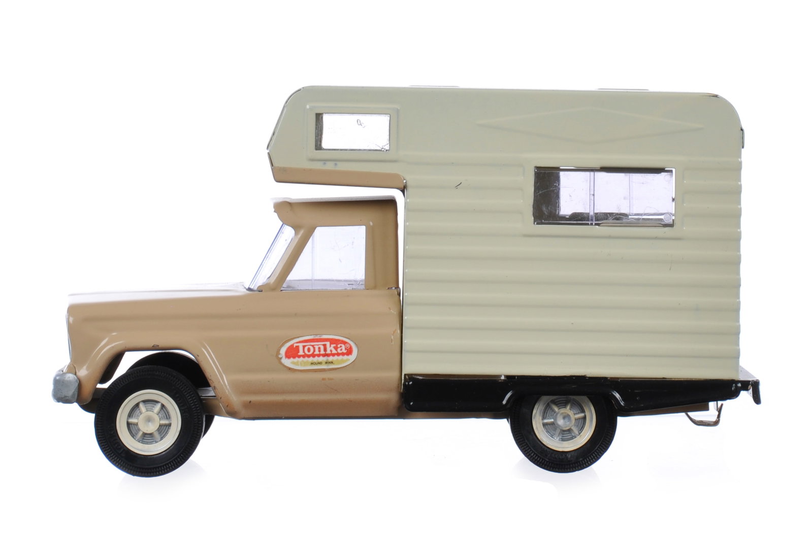 Tonka Pressed Steel Small Camper: This is a Tonka pressed steel small camper. It measures approximately 9.5" L.