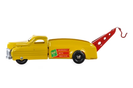 Buddy L Pressed Steel Emergency Auto Wrecker Tow Truck