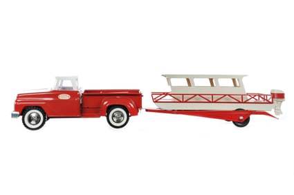 Tonka Deluxe Fisherman Truck Set with Pontoon Boat