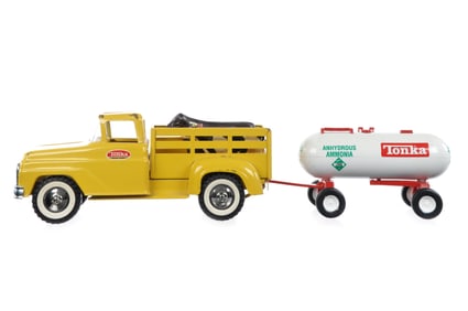 Tonka Stake Pickup and Anhydrous Ammonia Tanker Trailer