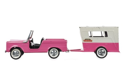 Nylint Pink Ford Bronco Truck and Sportsman Camper Trailer
