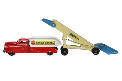 Buddy L Sand & Gravel Dump Truck & Scoop-N-Load Conveyor