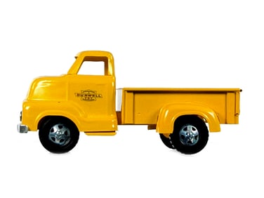 Dunwell Pressed Steel Yellow Step Side Pickup Truck