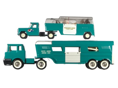 (2) Structo Horse Vans Kentucky Farm Pony and Vista Dome