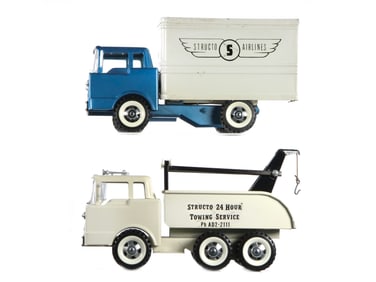 (2) Structo Airlines Truck & 24 Hour Towing Service Wrecker