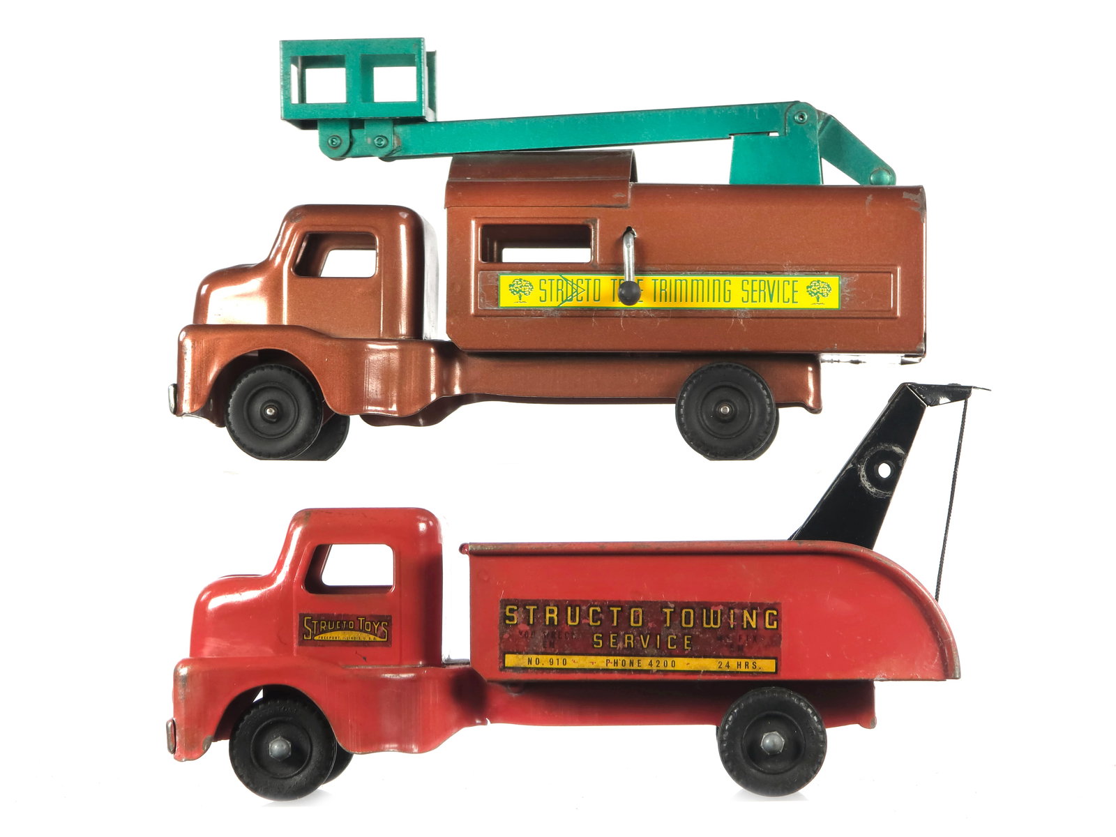 (2) Structo No. 910 Towing Service & Tree Trimming Service Trucks (1 of 6)