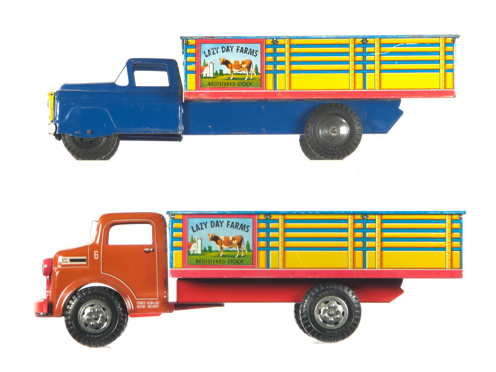 (2) Marx Lazy Day Farms Truck Variations (1 of 6)
