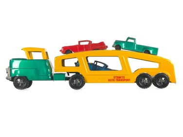 Structo Pressed Steel Auto Transport w/Cars