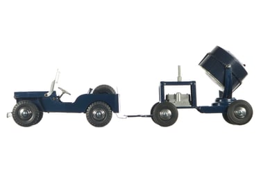 Marx Lumar Willys Military Jeep and Searchlight Trailer