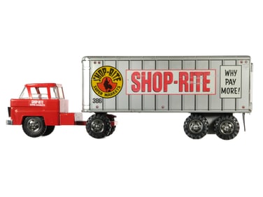 Marx Pressed Steel Shop Rite Semi Truck and Trailer