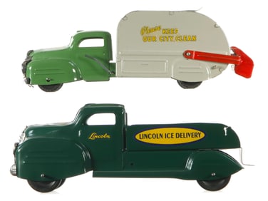 (2) Lincoln Ice Delivery Truck & Sanitation Garbage Truck