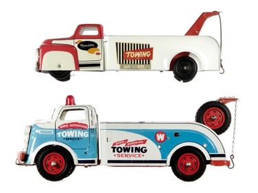 (2) Wyandotte Pressed Steel Tow Trucks